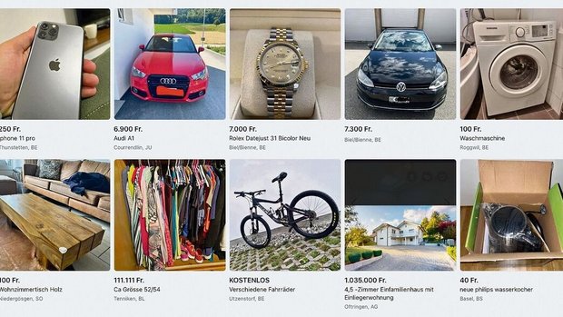 Vom iPhone über den Vom iPhone über den schnittigen Audi, den schönen Holztisch oder das sportliche Fahrrad: All diese Waren wechseln über Online-Marktplätze wie den Facebook-Marketplace (im Bild) den Besitzer. Manchmal nicht ohne störende Nebengeräusche.
