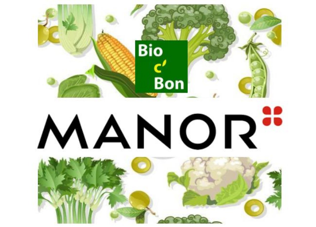 Bio c' Bon verkauft in seinen bisherigen Filialen in der Westschweiz unter anderem Gemüse, Früchte und Käse. (Fotomontage jsc)