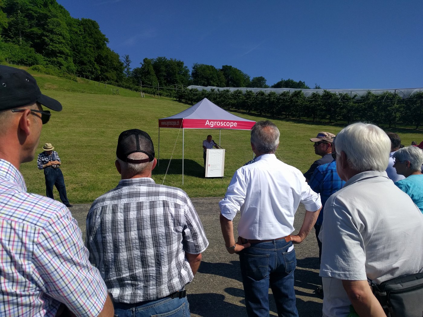 Trotz den diesjährigen Knick, Hansruedi Wirz vom Früchtezentrum Basel gibt sich in seiner Rede optimistisch und spricht an der Eröffnungsrede von kurzfristigen und langfristigen Massnahmen.  (Bild sbu)