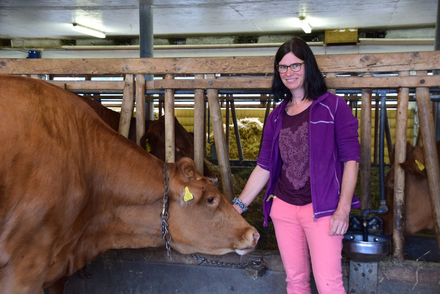 Daniela Monbaron aus Fulenbach freut sich über ihren Kauf. (Bild lmc)