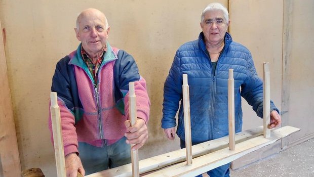 Alois und Maria Diethelm produzieren jährlich zirka 50 Holzleitern. (Bilder Esther Thalmann)