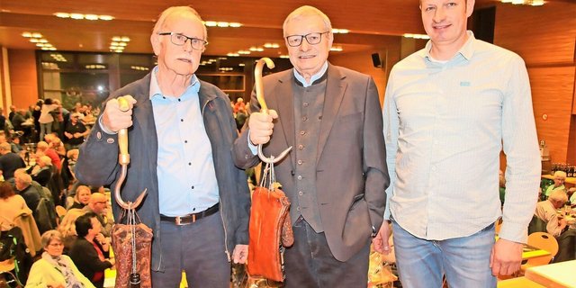 Hanspeter Gygax und Kurt Müller traten zurück. Christian Müller übernimmt  das Zepter der IG Fleisch vom Reiat (v. l.).	