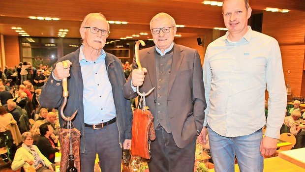Hanspeter Gygax und Kurt Müller traten zurück. Christian Müller übernimmt das Zepter der IG Fleisch vom Reiat (v. l.). 