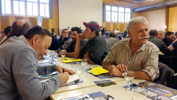 Die Züchter an der HV der Schweizerischen Vereinigung zur Erhaltung und Förderung der reinen Simmentaler Fleckviehrasse SVS. (Bild sb)