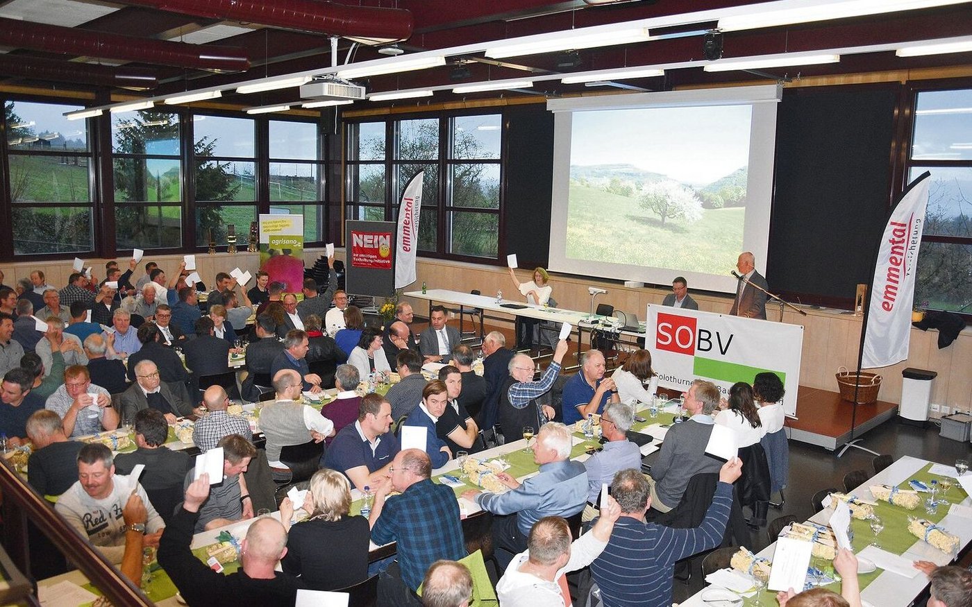 Grosses Interesse an der DV: Der Saal am Wallierhof in Riedholz war bis auf den letzten Platz besetzt.