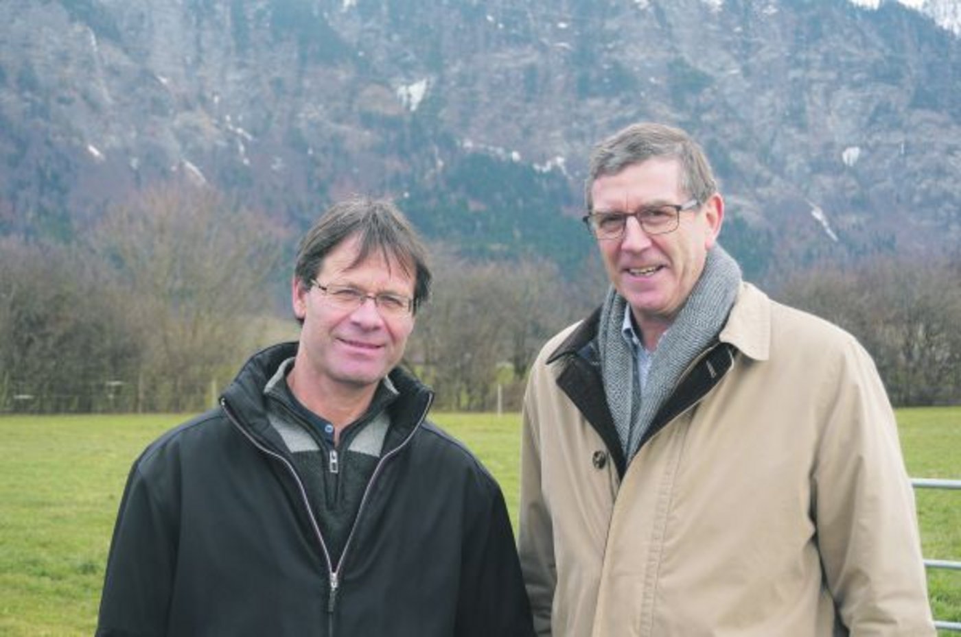Präsident Martin Huber (rechts) mit dem neu gewählten Vorstandsmitglied Toni Bläsi. (Bild Deborah Rentsch)