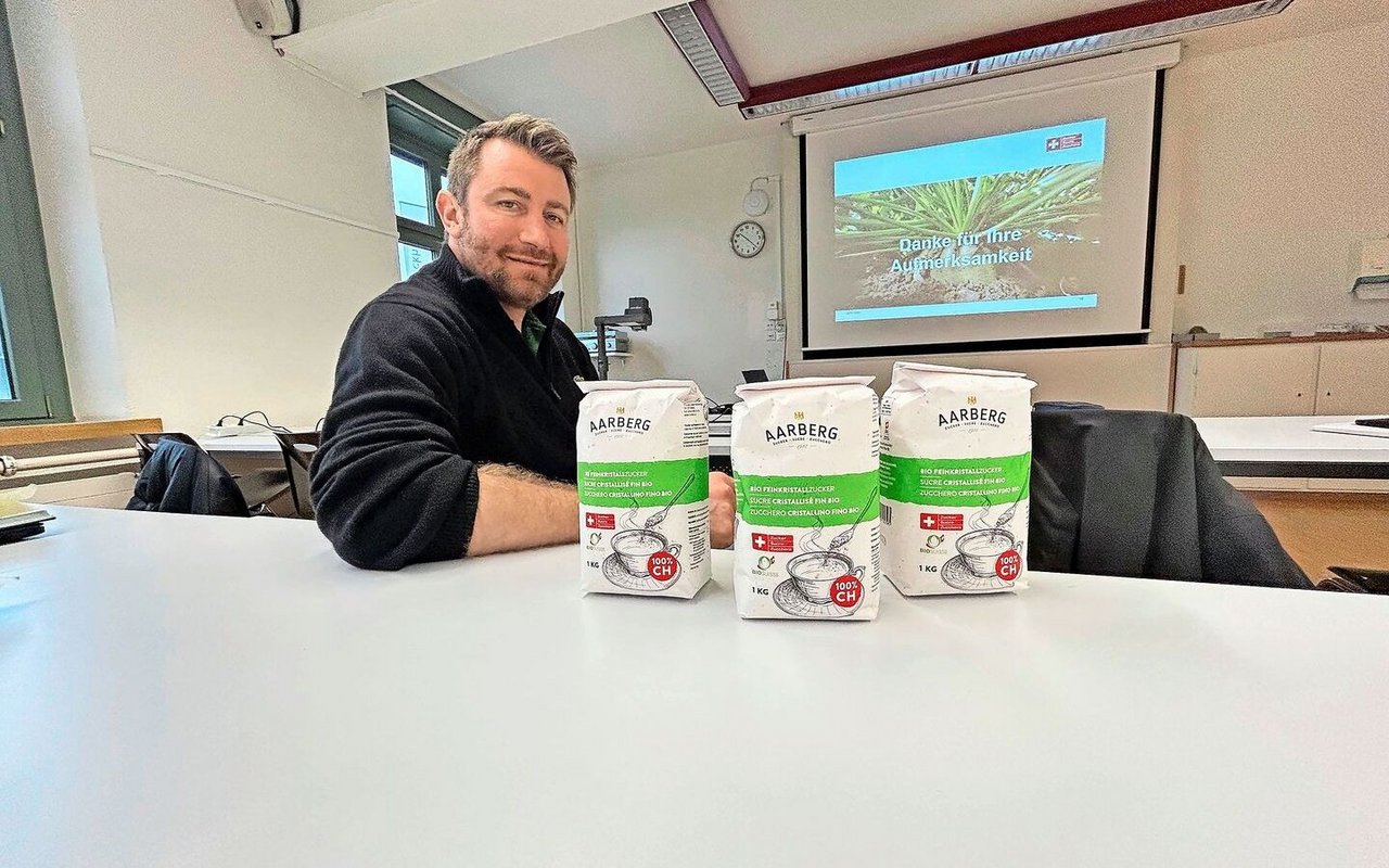 Jetzt gibt es 1-kg-Päckli mit Knospe Schweiz als Eigenmarke der Zucker AG. «Das wird gut ankommen, vor allem bei Direktvermarktern», ist Sebastian Sieber überzeugt.