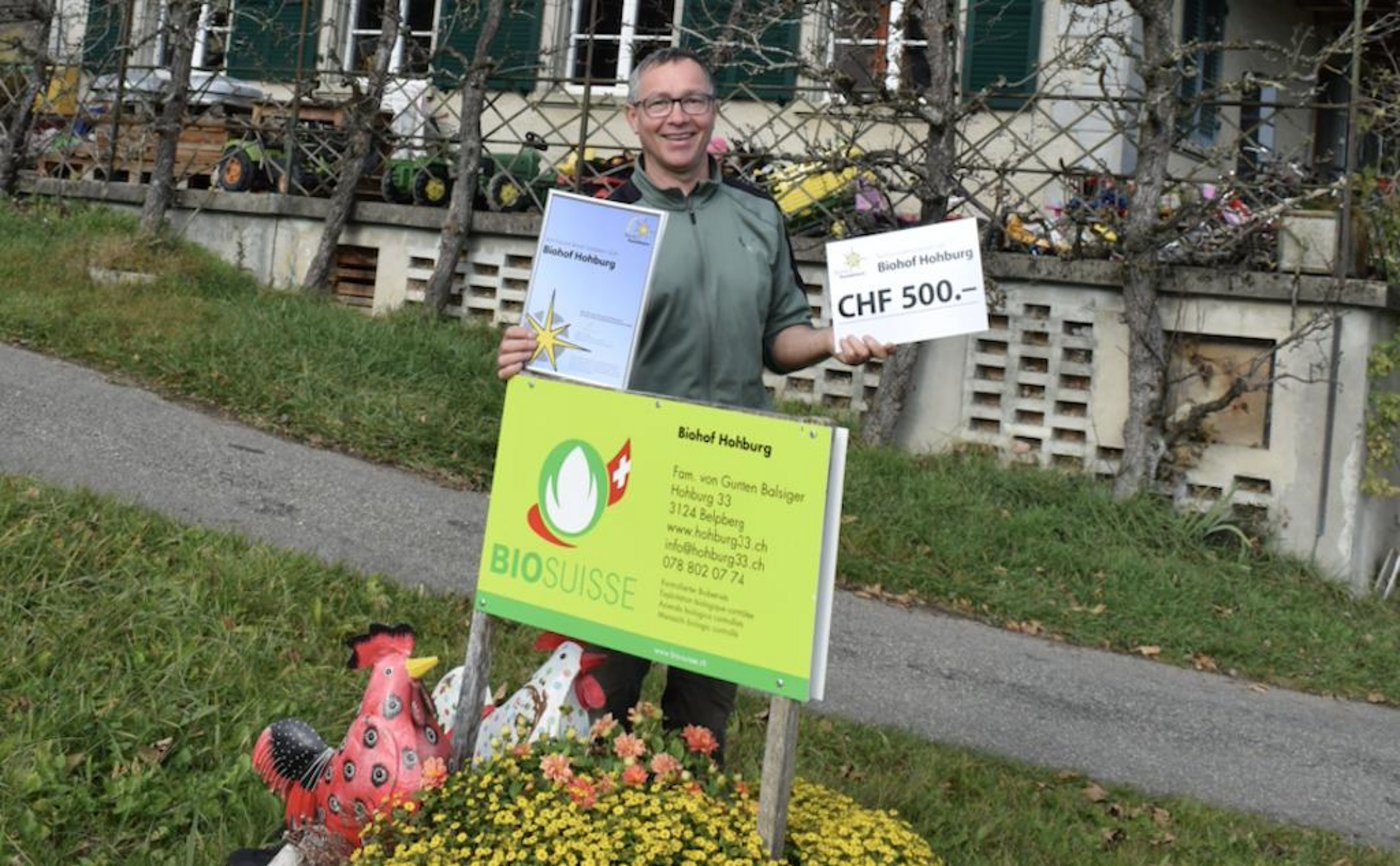 Der Berner Sozialstern zeichnet Unternehmen für ihr Engagement in der Arbeitsintegration aus. Eine Anerkennung für die Arbeit von Peter von Guten und seiner Familie. (Bild Daniela Joder) 