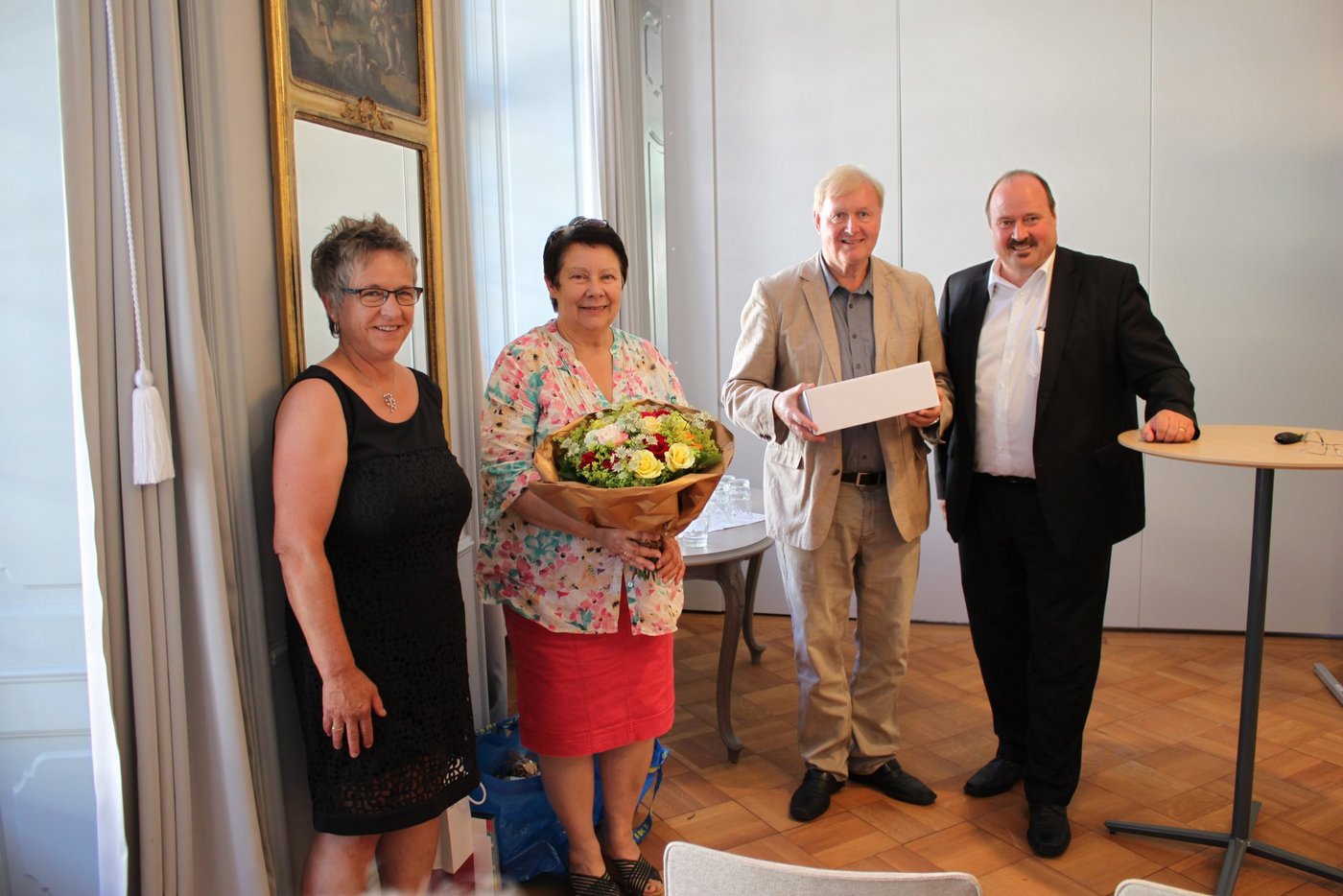 Von links: Die VSLG-Mitglieder Susanna Riedo, Ursula Häfliger, Josef Häfliger und Bruno Riedo. (Bild zVg)