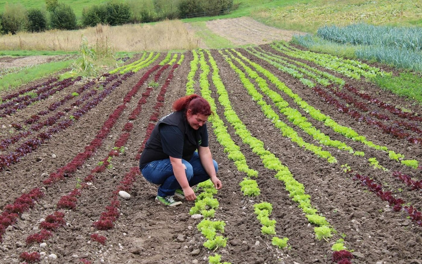 Arbeiten auf dem Feld gehören für Nadine Hofstetter dazu.