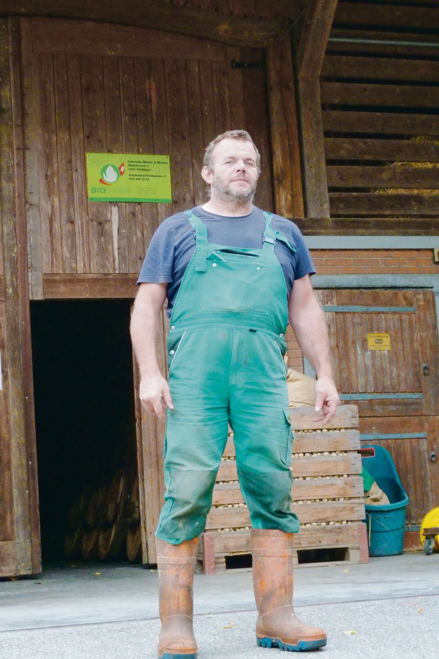 Auf dem Land des Biobauers Markus Lehmann entstand das Titelbild des "Klimablatts". (Bild jsc)