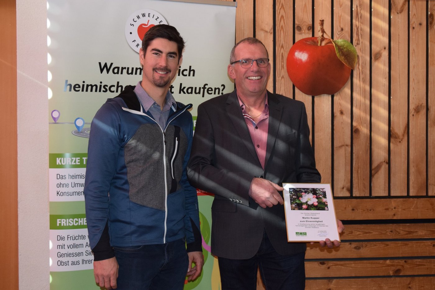 Christoph Lamprecht (links) übernimmt die Verbandsführung von Martin Kupper. (Bild sgi)