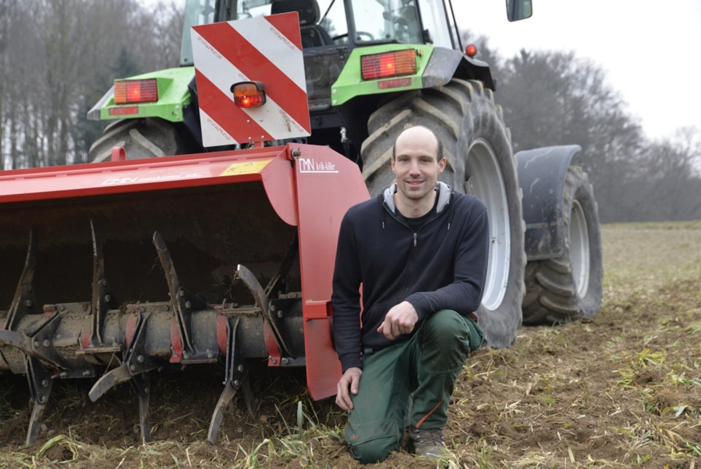 Jonathan Leuenberger setzt die Maschine bereits seit zwei Jahren ein. (Bild: Katharina Scheuner)