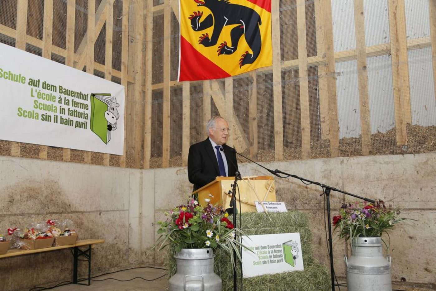 Bundesrat Johann Schneider-Ammann bei seiner Festrede. 
