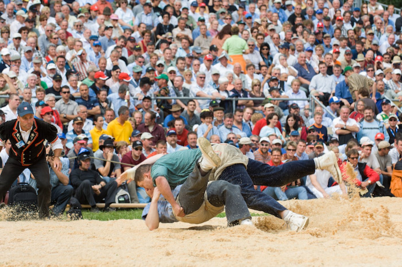 Selektionierte Schwinger werden sich am Unspunnen Schwinget am 27. August 2017 in Interlaken duellieren. (Bild  zVg)