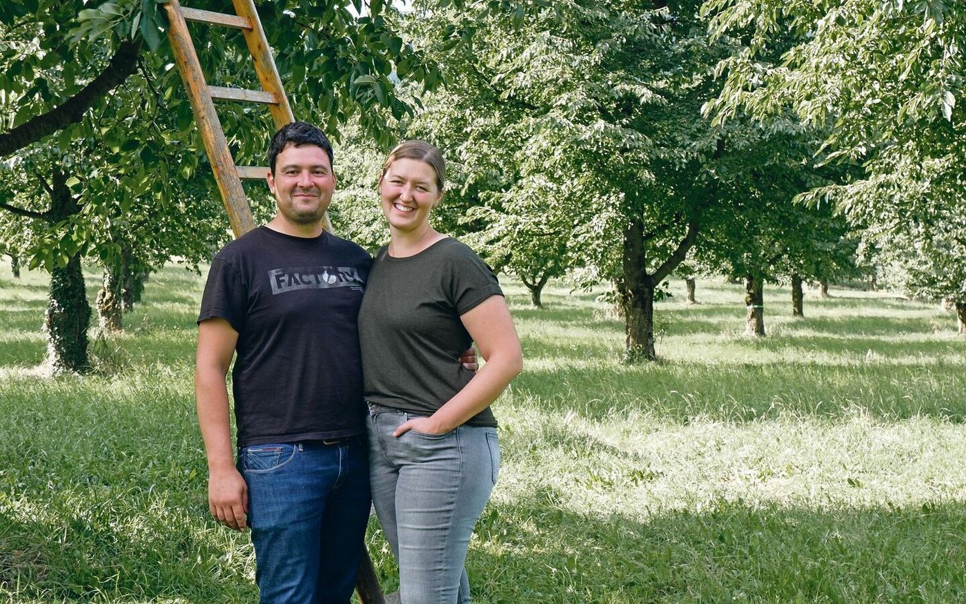 Seit drei Jahren führt Benjamin Meier den Brunnenhof im solothurnischen Leimental. Seine Partnerin Désirée Mathis arbeitet ebenfalls auf dem Betrieb. 