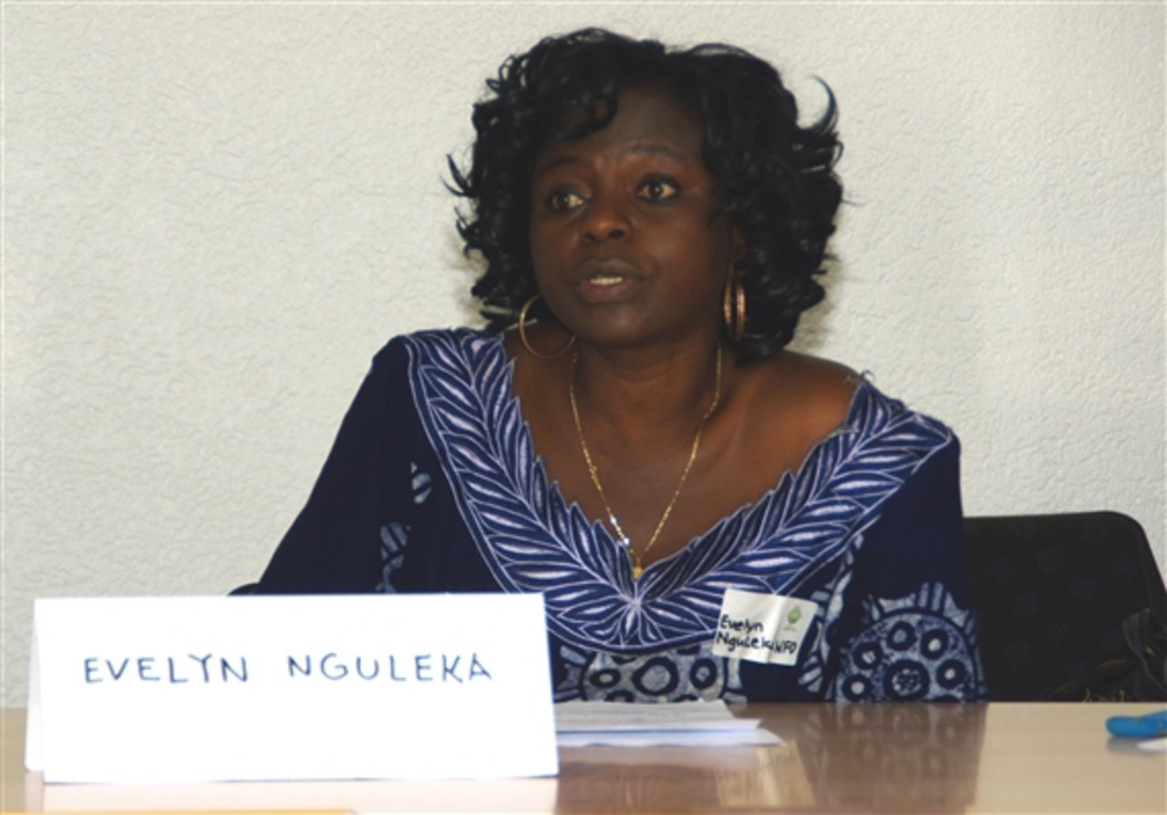 Evelyn Nguleka an einer Tagung in der Schweiz im Juni 2014. (Bild lid)