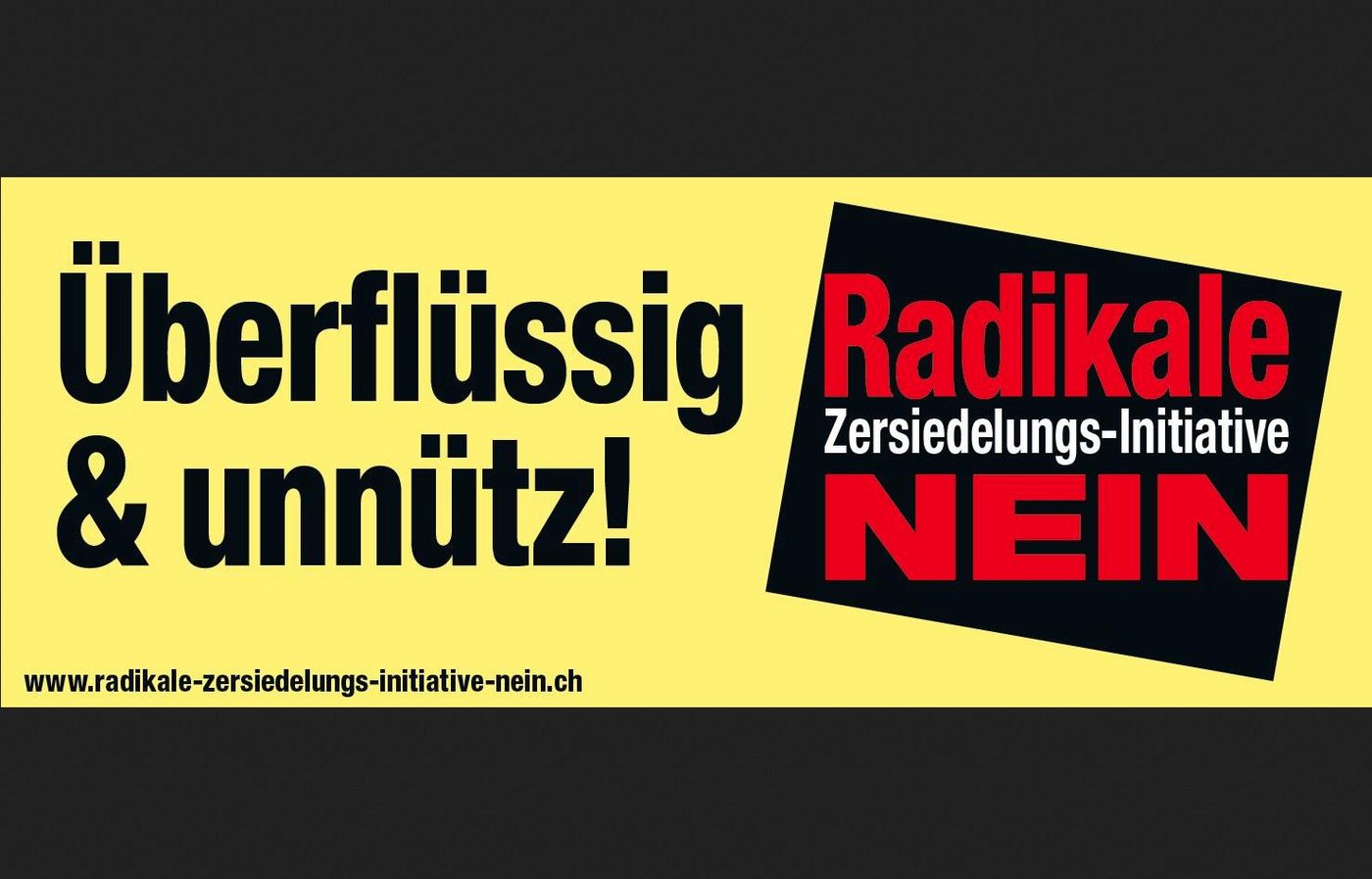 Ein Komitee von Wirtschaftsvertretern wehrt sich gegen die Zersiedelungsinitiative.  (Bild pd)