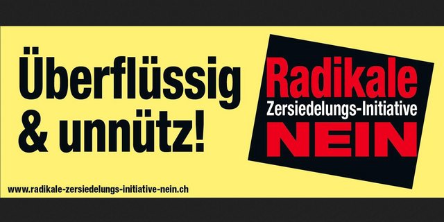 Ein Komitee von Wirtschaftsvertretern wehrt sich gegen die Zersiedelungsinitiative.  (Bild pd)