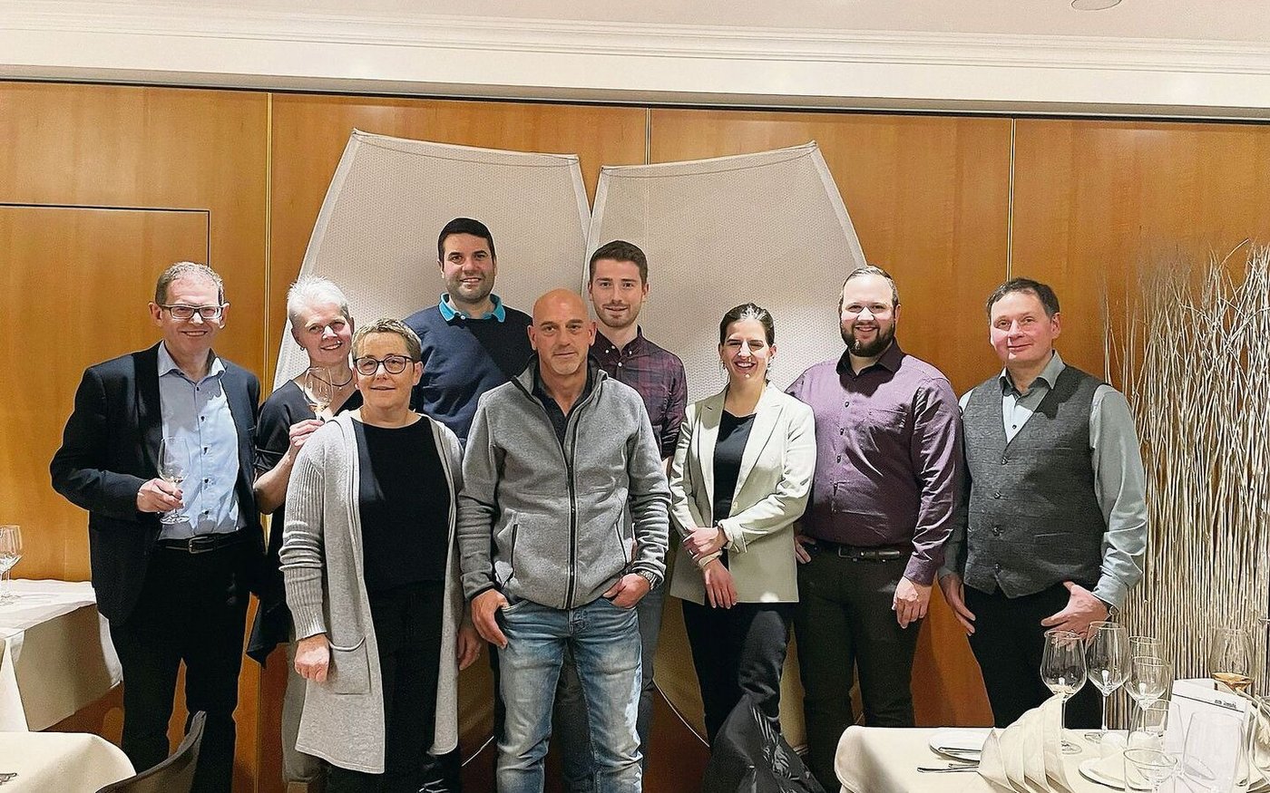 Jakob Stark, Marlies Keller, Liselotte Füllemann, Martin Wolfer, Urs Haag, Fabio Schmid, Karin Kupper, Kevin Wanner und Daniel Löpfe. 