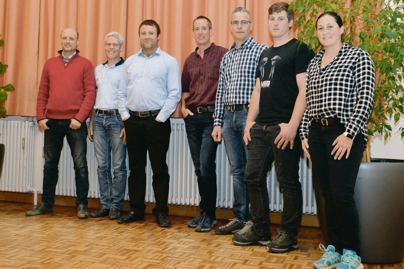 Der Vorstand der Bauerngruppe Glarus Süd. Zweiter von rechts ist der neugewählte Patrick Schindler aus Rüti.(Bilder Barbara Schirmer)