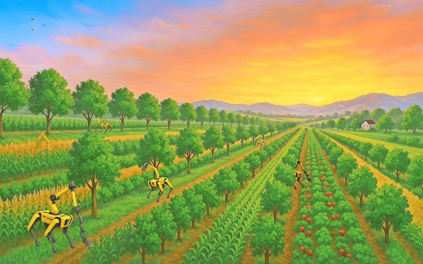 Roboter erledigen Feldarbeiten. An solchen Visionen wird beim Ellis Institut für künstliche Intelligenz in Tübingen gearbeitet. 