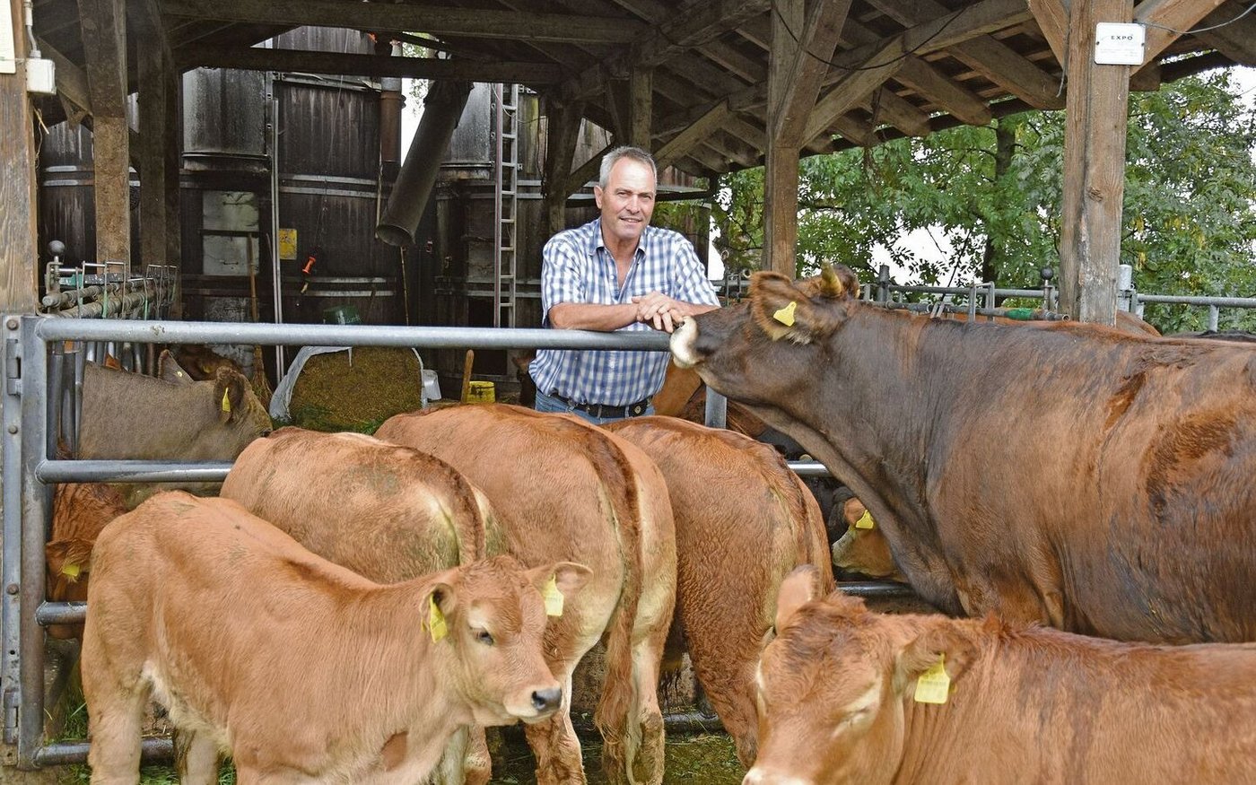 Im Herzen ist Martin Schlup Landwirt geblieben. Neben dem Ackerbau ist auch die Mutterkuhhaltung ein wichtiger Betriebszweig auf seinem Betrieb auf dem Schüpberg. 