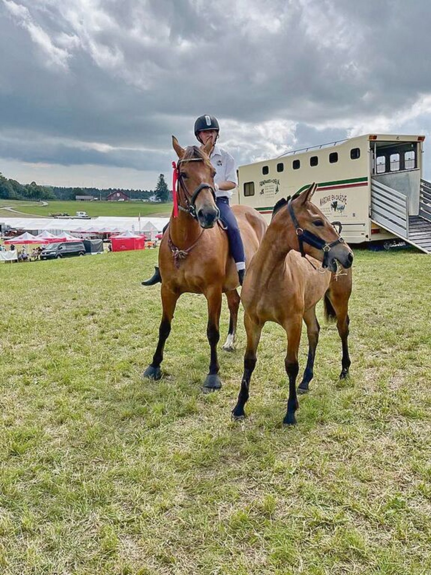 Das Bild nach dem Rennen. Mandy ist erleichtert – alles ist gut gegangen.