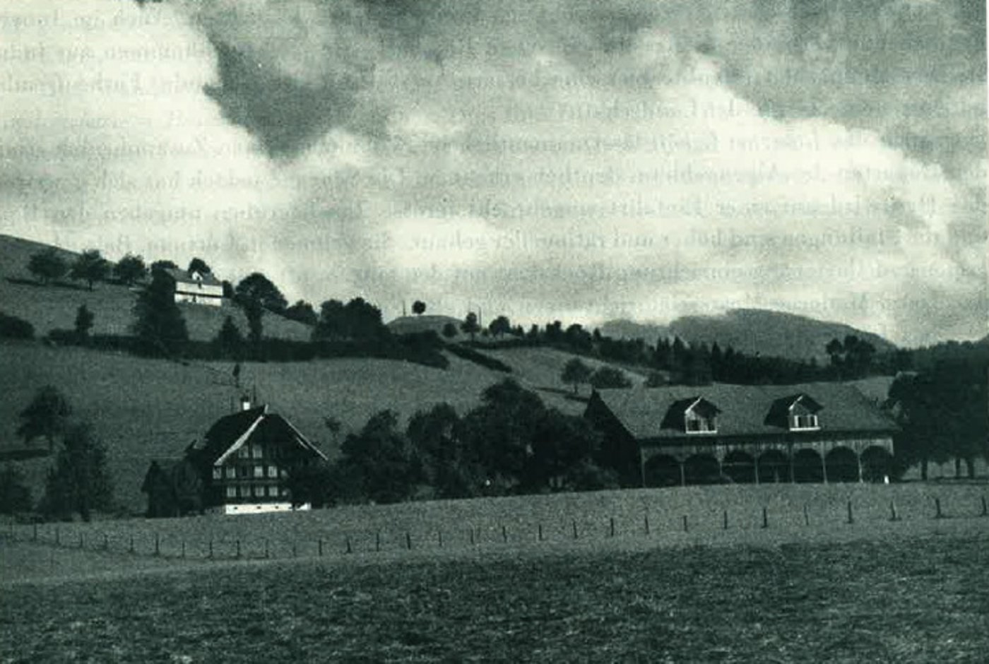 Hier ein Luzerner Bauernhaus mit Stall. (Bild E. Boss)