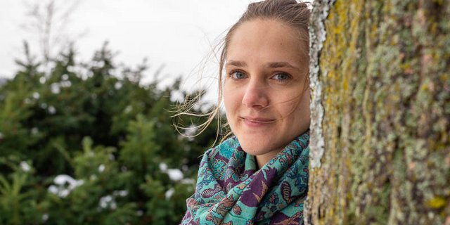 Nina Leuenberger befasste sich mit Rollenbildern und der Frage, wie sich Landwirtinnen in einem männlich dominierten Umfeld wahrnehmen.(Bild hja)