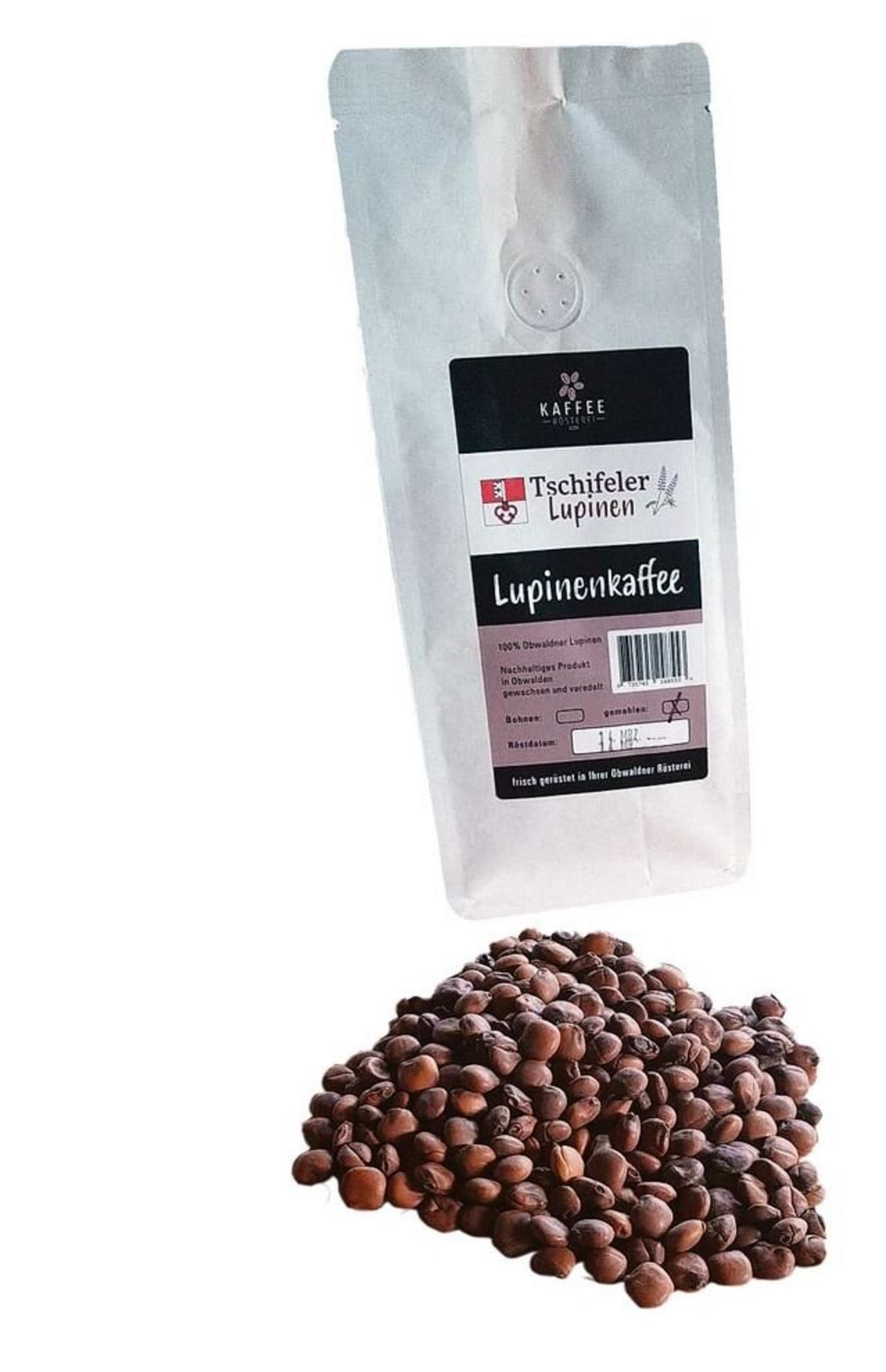 Der Rohstoff wächst in der Region, auch geröstet wird der Lupinenkaffee in Sarnen.