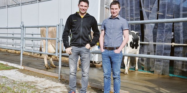 Hans Fässler (links) und Daniel von Ballmoos sind die Projektleiter des Agrotechniker-Events, der am 30. März auf dem Sechseläutenplatz stattfindet.(Bild Alexandra Stückelberger)