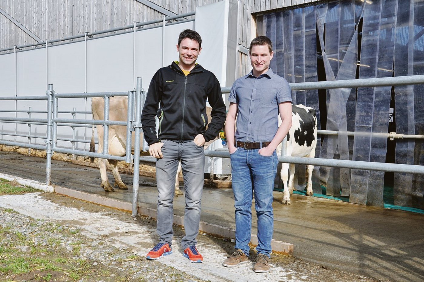 Hans Fässler (links) und Daniel von Ballmoos sind die Projektleiter des Agrotechniker-Events, der am 30. März auf dem Sechseläutenplatz stattfindet.(Bild Alexandra Stückelberger)