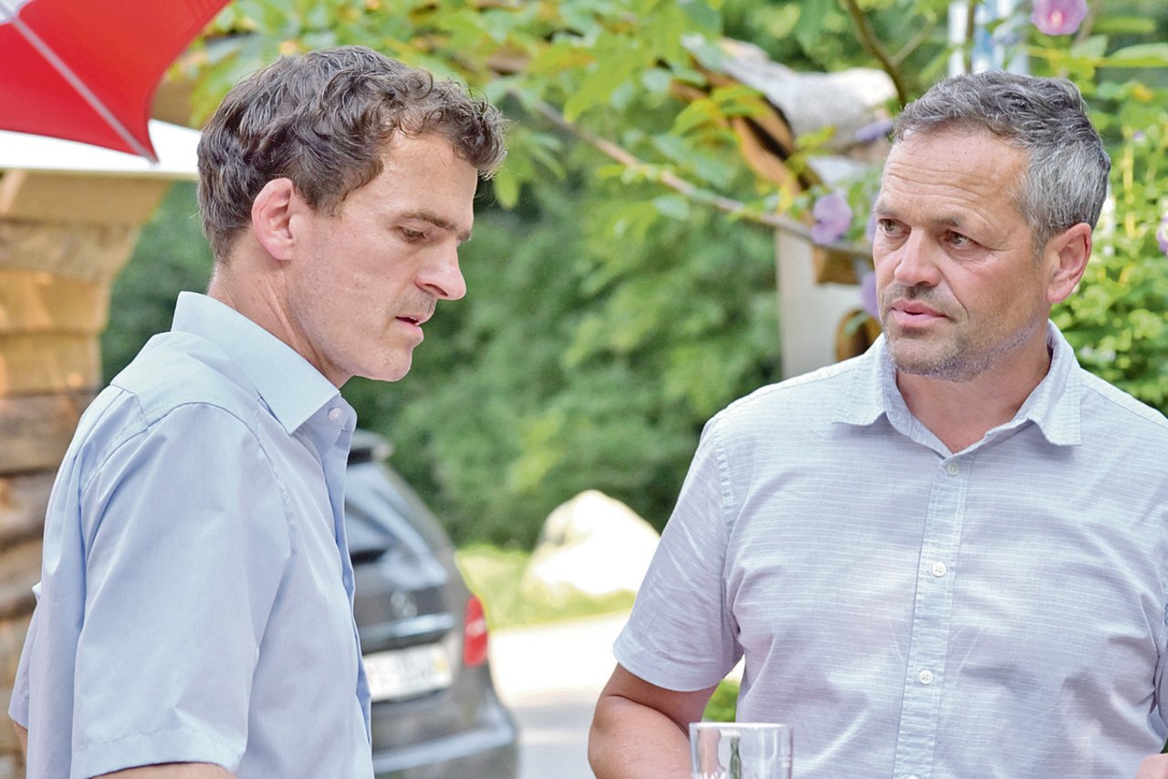 Simon Biegger (links) und Paul Koch von Lignum-Ost haben zum Gedankenaustausch eingeladen.(Bilder Thomas Güntert)