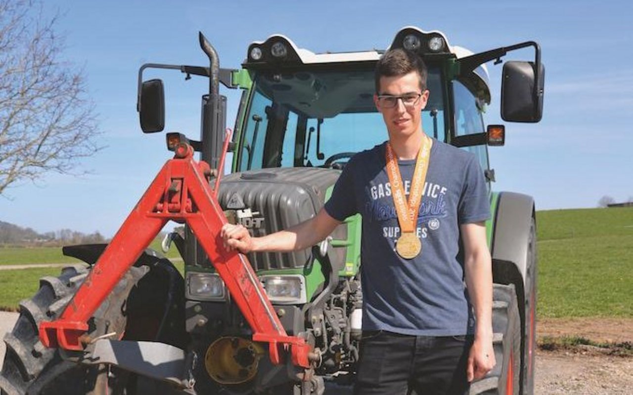 Swiss-Skills-Sieger Sandro Weber ist der beste Landmaschinenmechaniker im Land. Bild: Beat Schmid