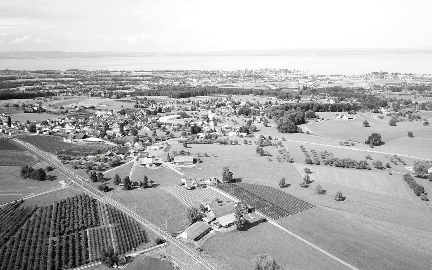 Dieselbe Gemeinde Freidorf im Jahr 2017: Die Auswirkungen der Fällaktionen und des Zivilisationswachstums sind markant.