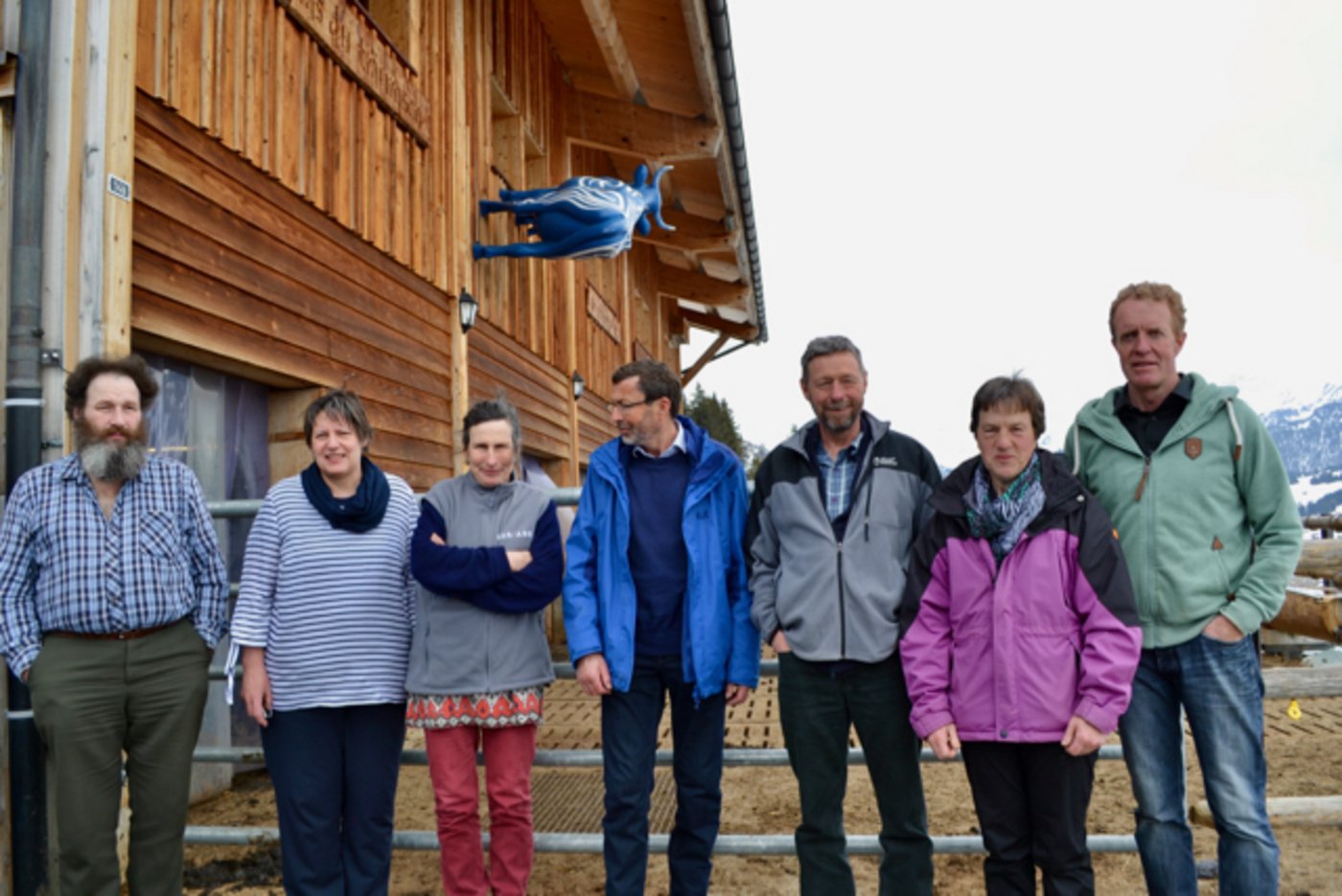 Gründungsmitglieder sowie Präsidenten (v. l.): Reiser Hans, Katrin Berger, Christine Kölla, Andreas Reuteler, Richard Durussel, Maya Ritter und Andreas Grünig.