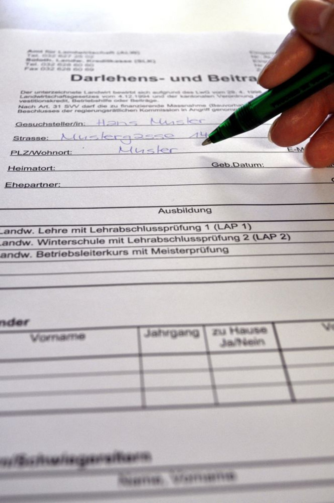 )Auf der Website www.sobv.ch kann das Gesuchformular für natürliche Personen für ein Betriebshilfedarlehen heruntergeladen werden. (Bild ai)