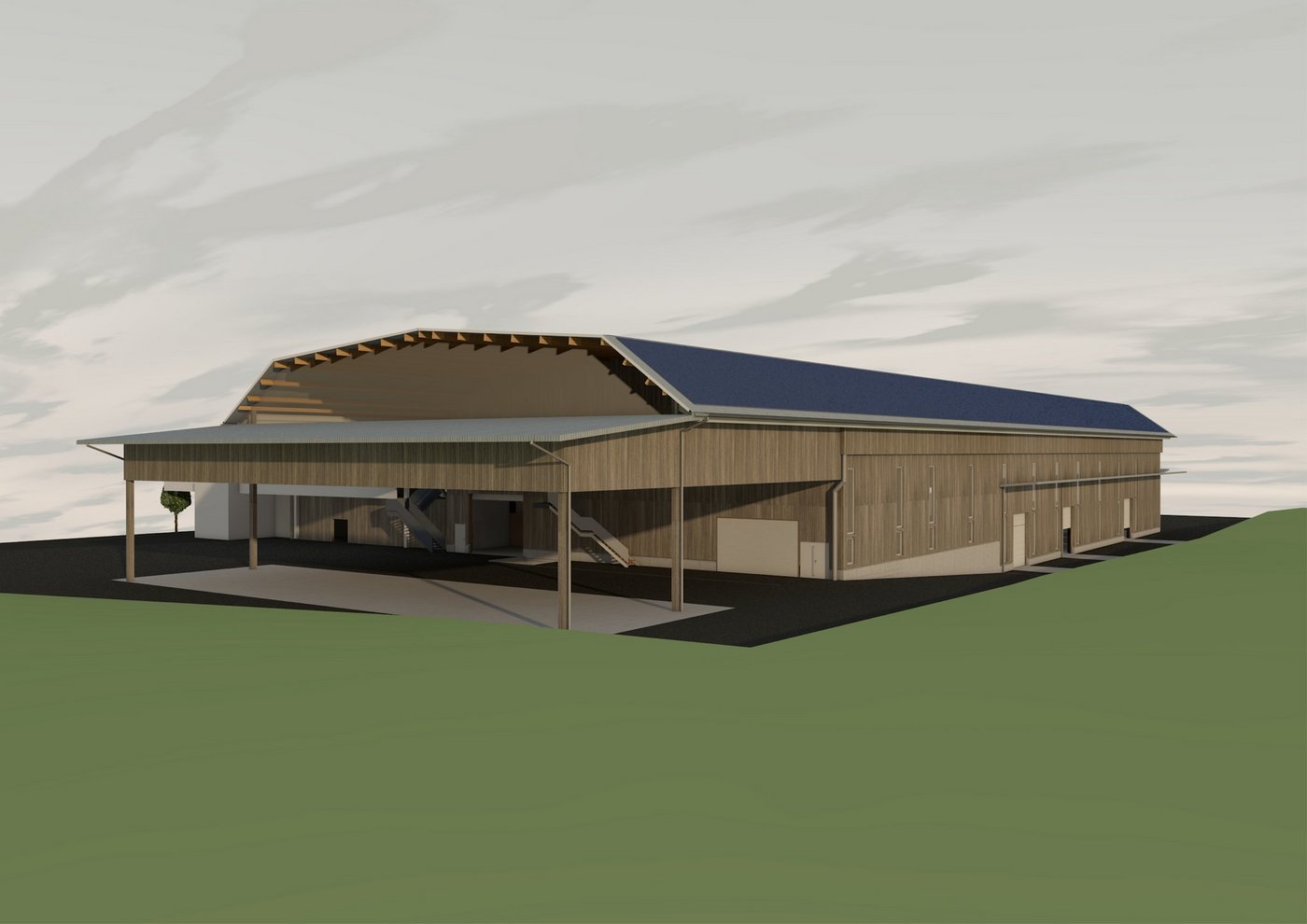 So soll die neue Produktionshalle aussehen. (Visualisierung zVg)