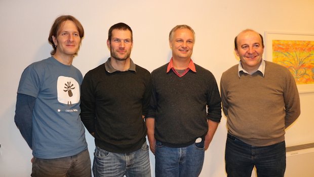 Initiativkomitee : Matthias Ruesch, Tobias Sommer, Lorenz Tassura und Martin Keller (es fehlt Simon Lepori). (Bilder Peter Bringold)