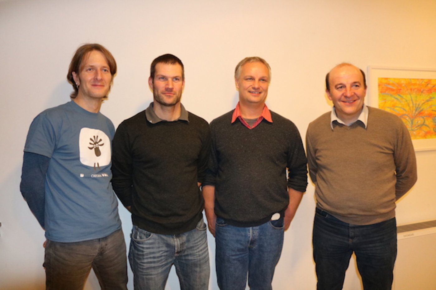 Initiativkomitee : Matthias Ruesch, Tobias Sommer, Lorenz Tassura und Martin Keller (es fehlt Simon Lepori). (Bilder Peter Bringold)