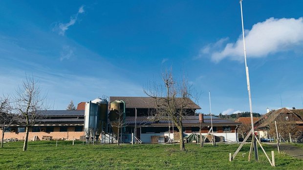 Das Areal für den ge Das Areal für den geplanten Neubau der Milchviehscheune bei Landwirt X, viel weiter weg von Wohngebäuden als bisher. Im Hintergrund die Schweinescheune, wo ein Biowäscher vorgesehen ist.