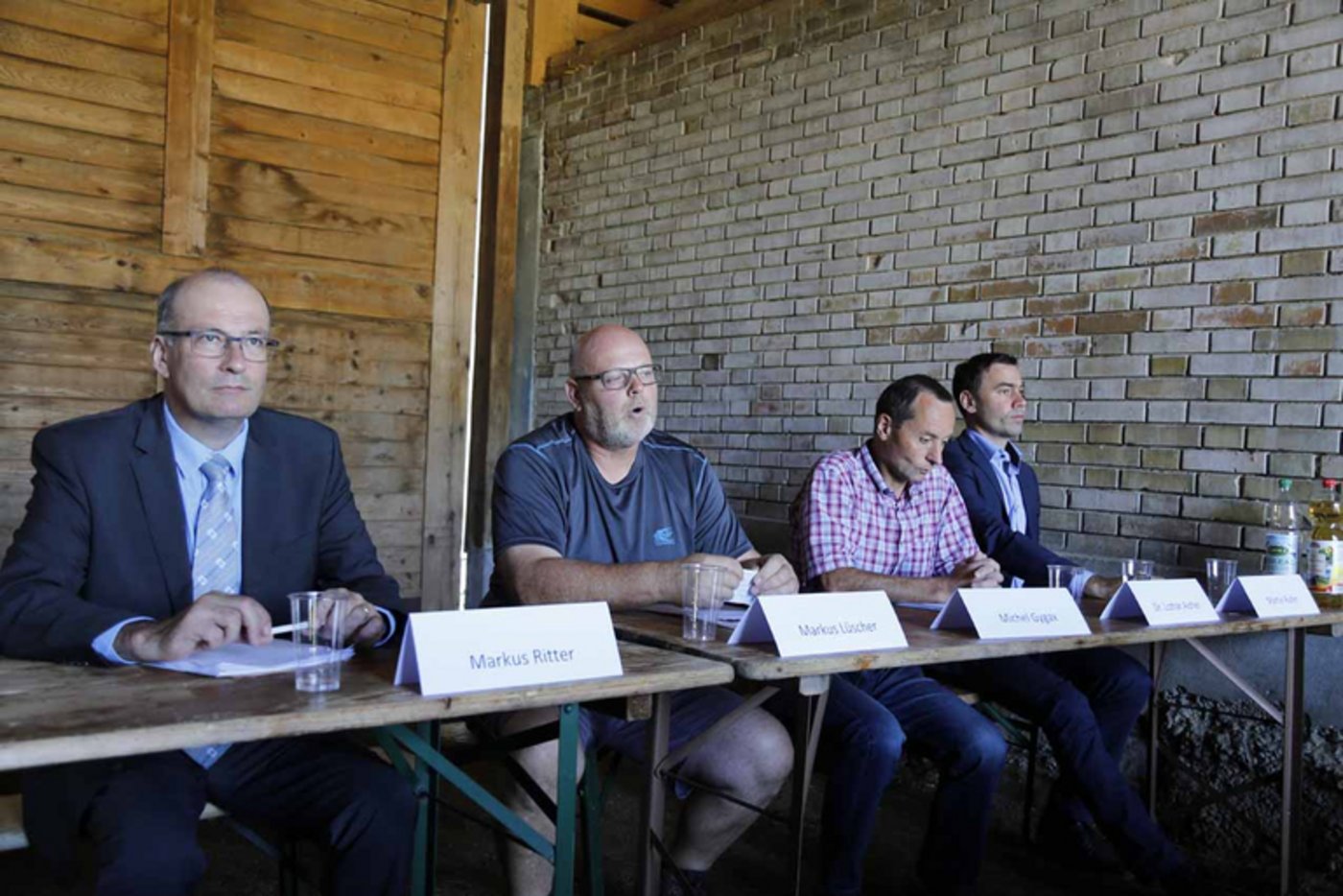 Markus Ritter, Markus Lüscher, Michel Gygax und Martin Rufer (v.l.). (lid)