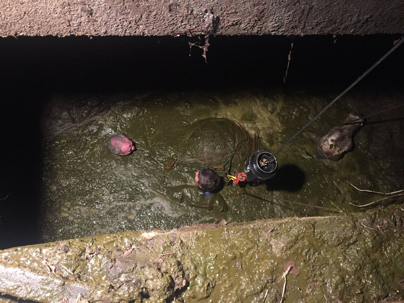 Das Rettungsteam im Einsatz. (Bilder Stadtpolizei Uster)