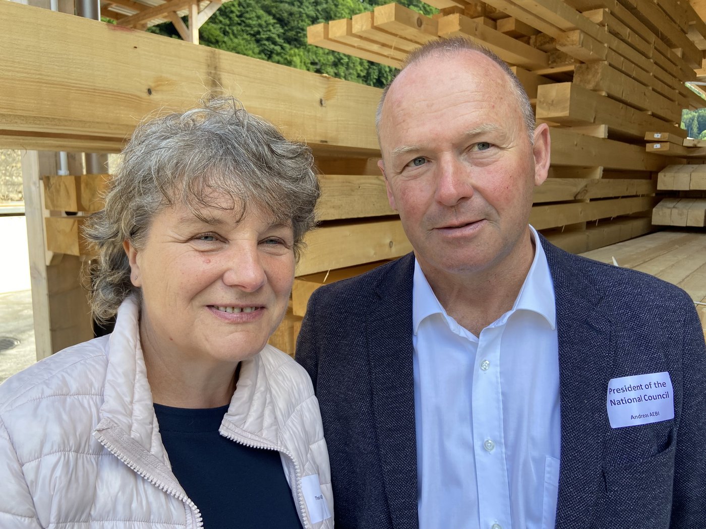 Nationalratspräsident Andreas Aebi mit Gattin Thea. (Bild akr)