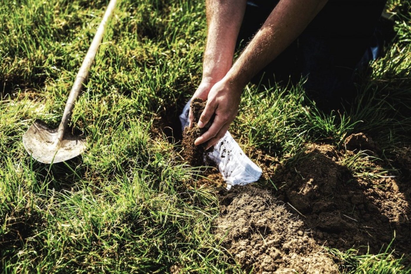 Einen passenden Flecken Erde auswählen, Unterhose vergraben und warten. So einfach gestaltet sich das Forschungsprojekt «Beweisstück Unterhose». Aussagekräftig können die Resultate auch ohne komplizierten Versuchsaufbau sein. (Bild Nicolas Zonvi)