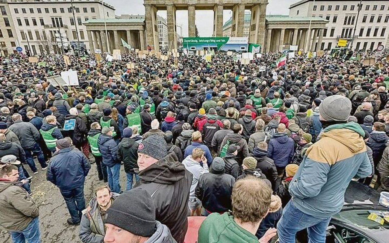 Tausende Bauern nahmen an der Demonstration vom 18. Dezember teil. 