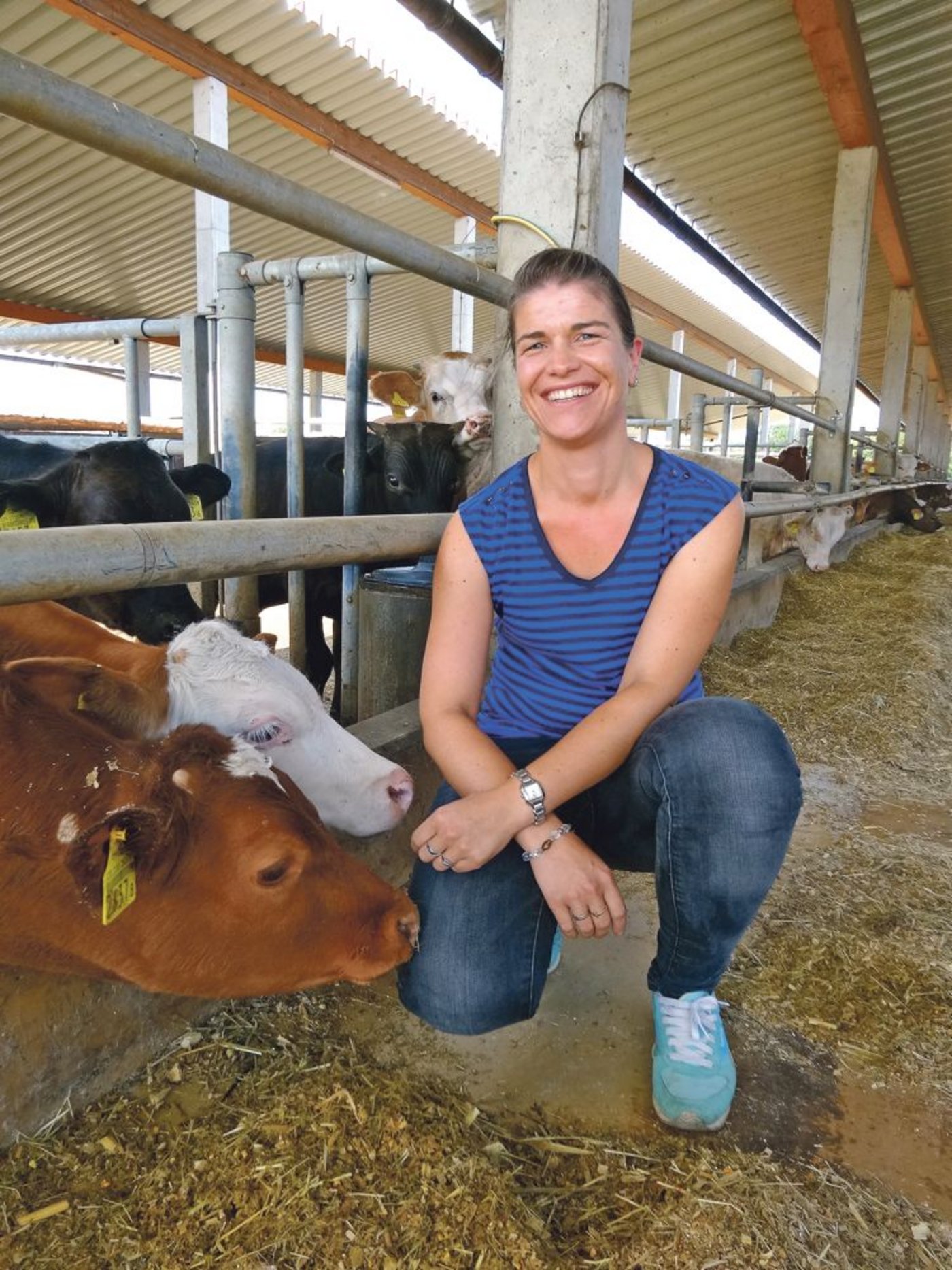 Bettina Burri und ihre Familie haben sich auf Munimast spezialisiert. (Bild Margreth Rinderknecht)