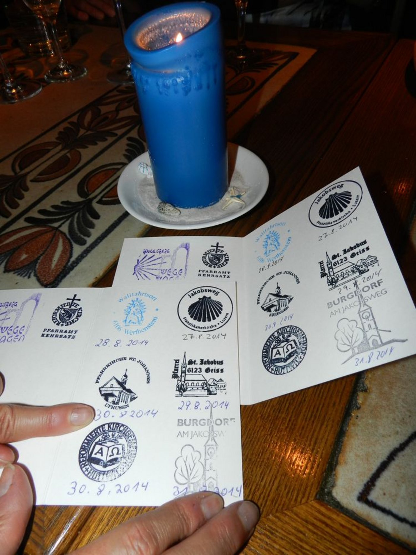 Der Pilgerausweis belegt die zu Fuss zurückgelegte Strecke.