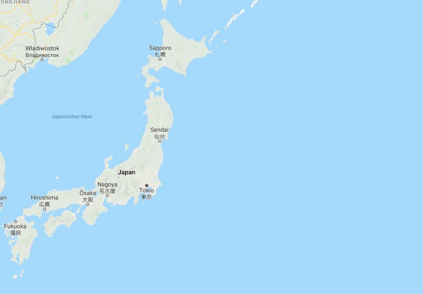 Im Nordwestpazifik werden Wale angeblich zu wissenschaftlichen Zwecken gefangen. (Screenshot Google Maps)